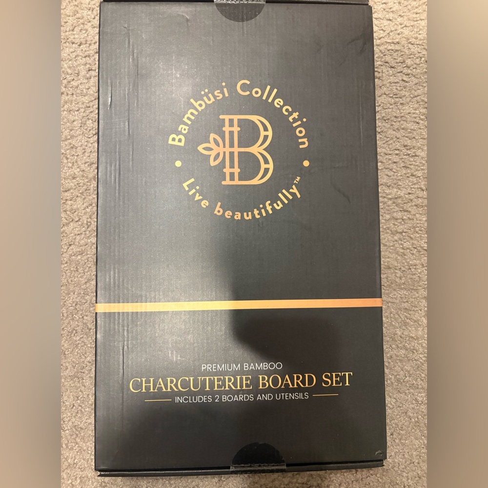 Bambusi bamboo Charcuterie board set nwt